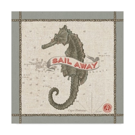 Sue Schlabach 'Drift Away Seahorse' Canvas Art,18x18